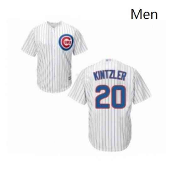 Mens Chicago Cubs 20 Brandon Kintzler Replica White Home Cool Base Baseball Jersey